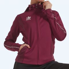 Reece Shift Hooded Full Zip Top Ladies Red